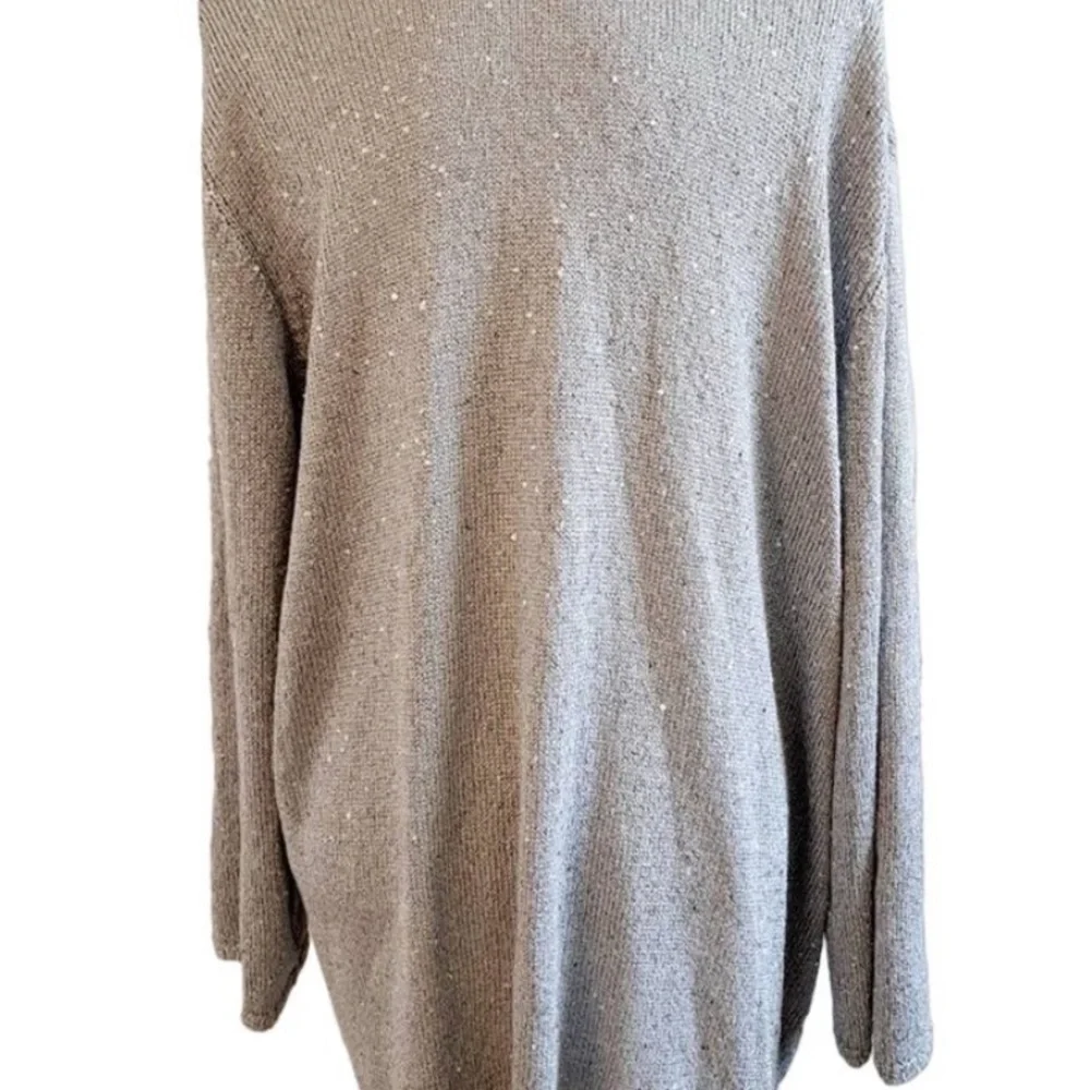 Alfred Dunner Sequin and Fur Trimmed Cardigan - Picture 3 of 5